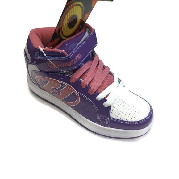 HEELYS Shoes - HEELYS Paver 1-Wheel Skate Shoes 771101H Purple White Youth Size 7 Womens 8